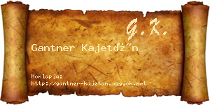 Gantner Kajetán névjegykártya